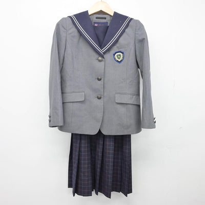 【中古】福岡県 精華女子高等学校 女子制服 3点（ブレザー・ニット・ジャンパースカート）sf026135