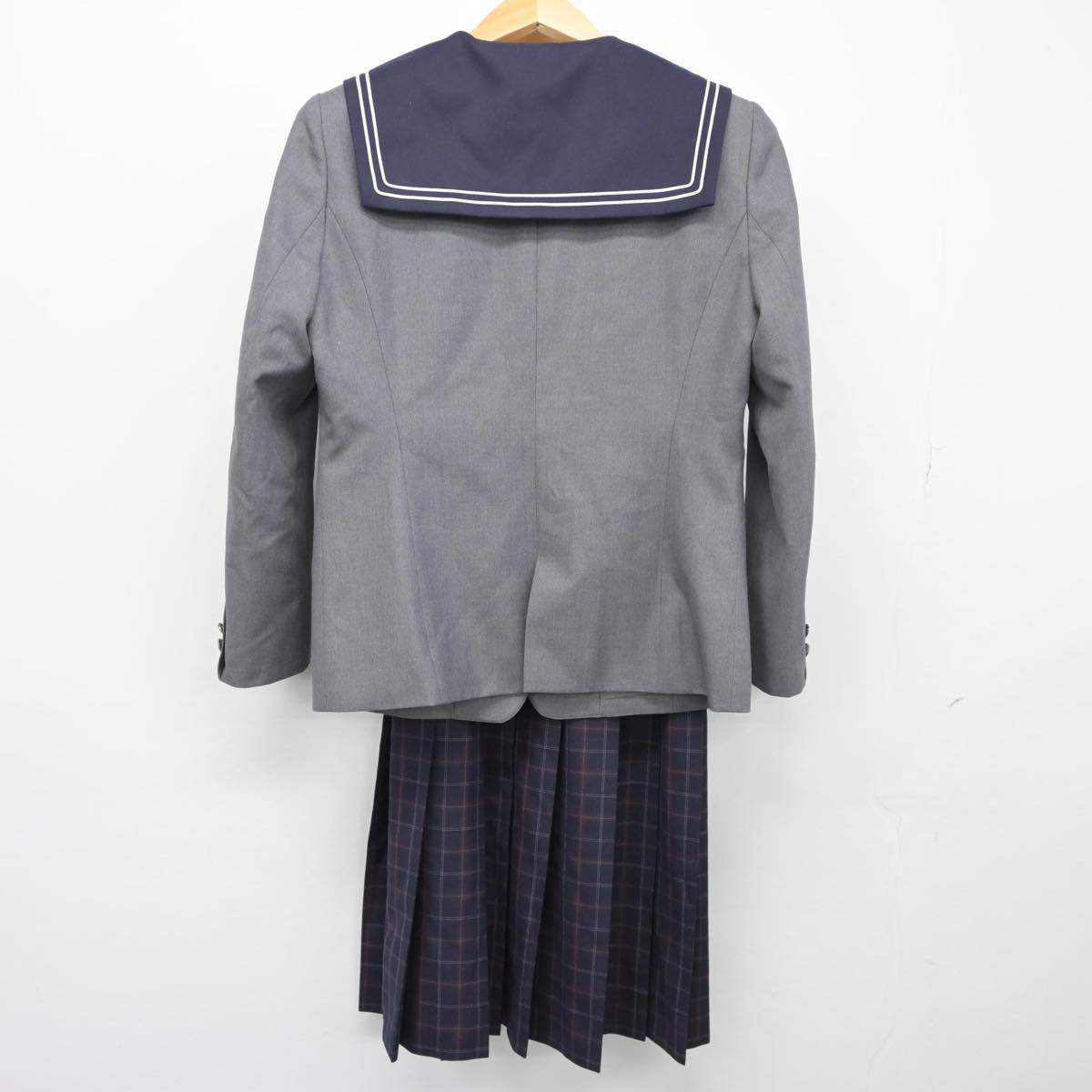 【中古】福岡県 精華女子高等学校 女子制服 3点（ブレザー・ニット・ジャンパースカート）sf026135