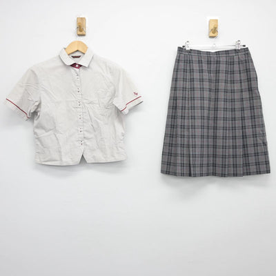 【中古】神奈川県 北鎌倉女子学園高等学校 女子制服 2点（シャツ・スカート）sf026149