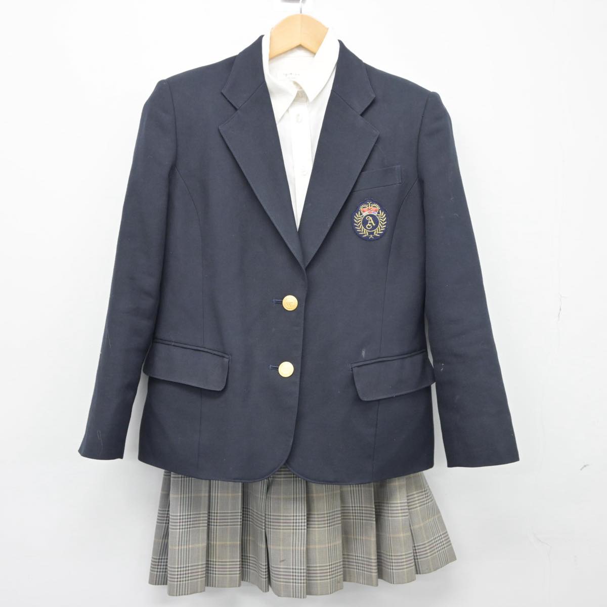 【中古】東京都 青井高等学校/旧制服 女子制服 3点（ブレザー・シャツ・スカート）sf026152