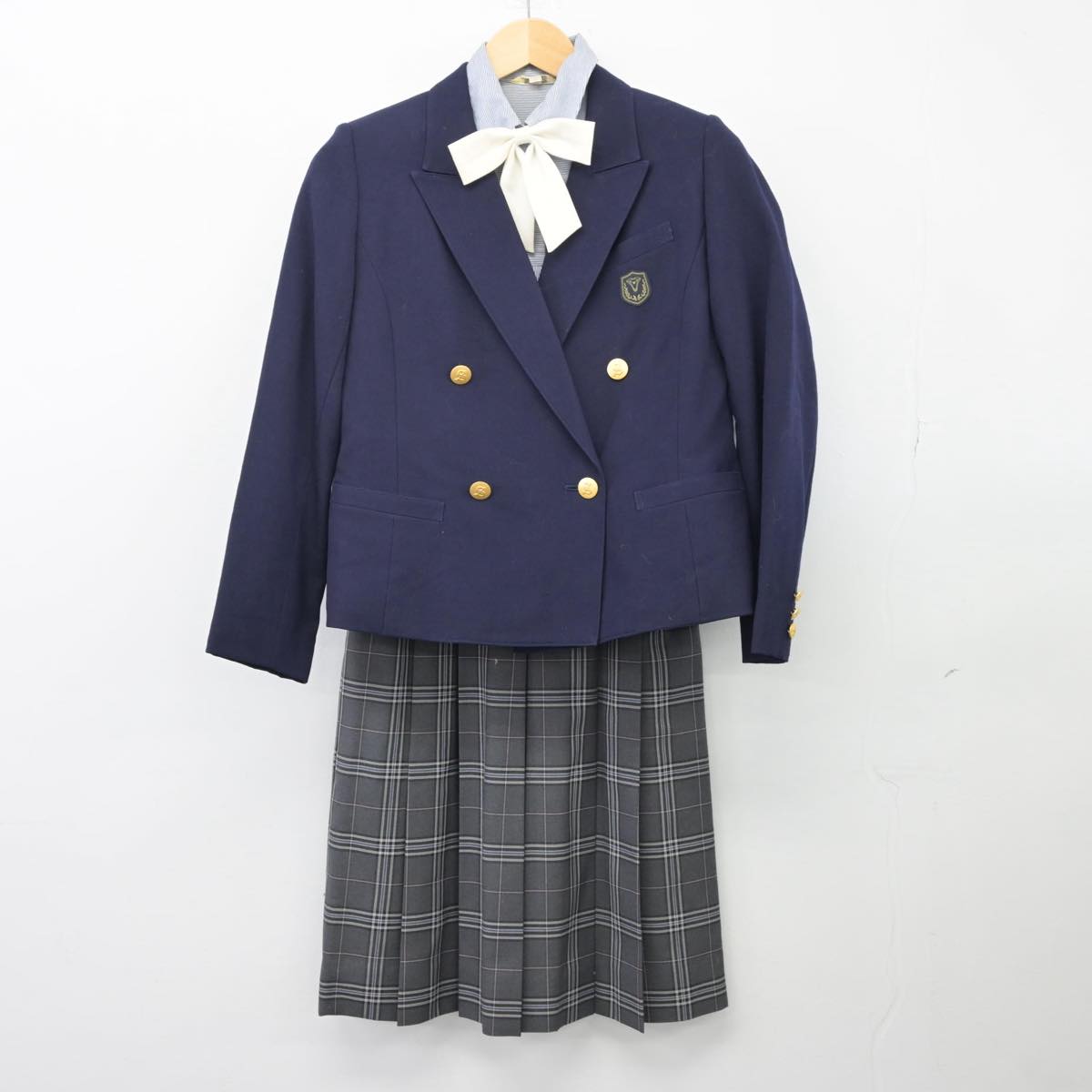 【中古】兵庫県 須磨浦女子高等学校 女子制服 4点（ブレザー・シャツ・スカート）sf026158