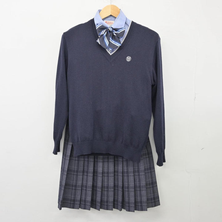 【中古制服】東京都 朋優学院高等学校 女子制服 5点（ブレザー・ニット・シャツ・スカート）sf026178【リサイクル学生服】 | 中古制服通販パレイド