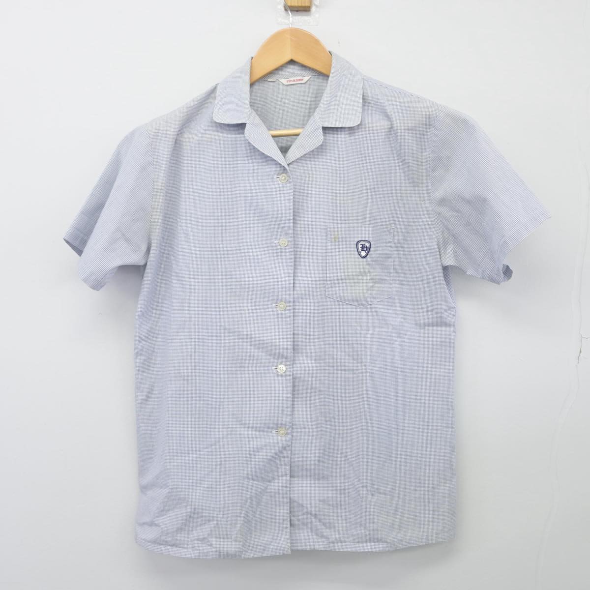 【中古】山梨県 長坂中学校 女子制服 2点（ニットベスト・シャツ）sf026188