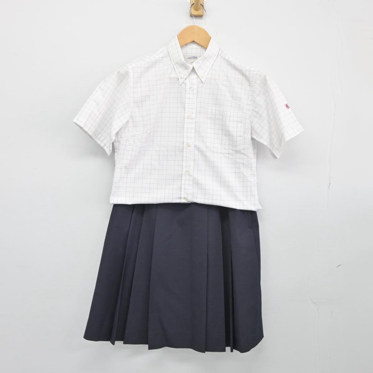 【中古】広島県 河内高等学校 女子制服 2点（シャツ・スカート）sf026205