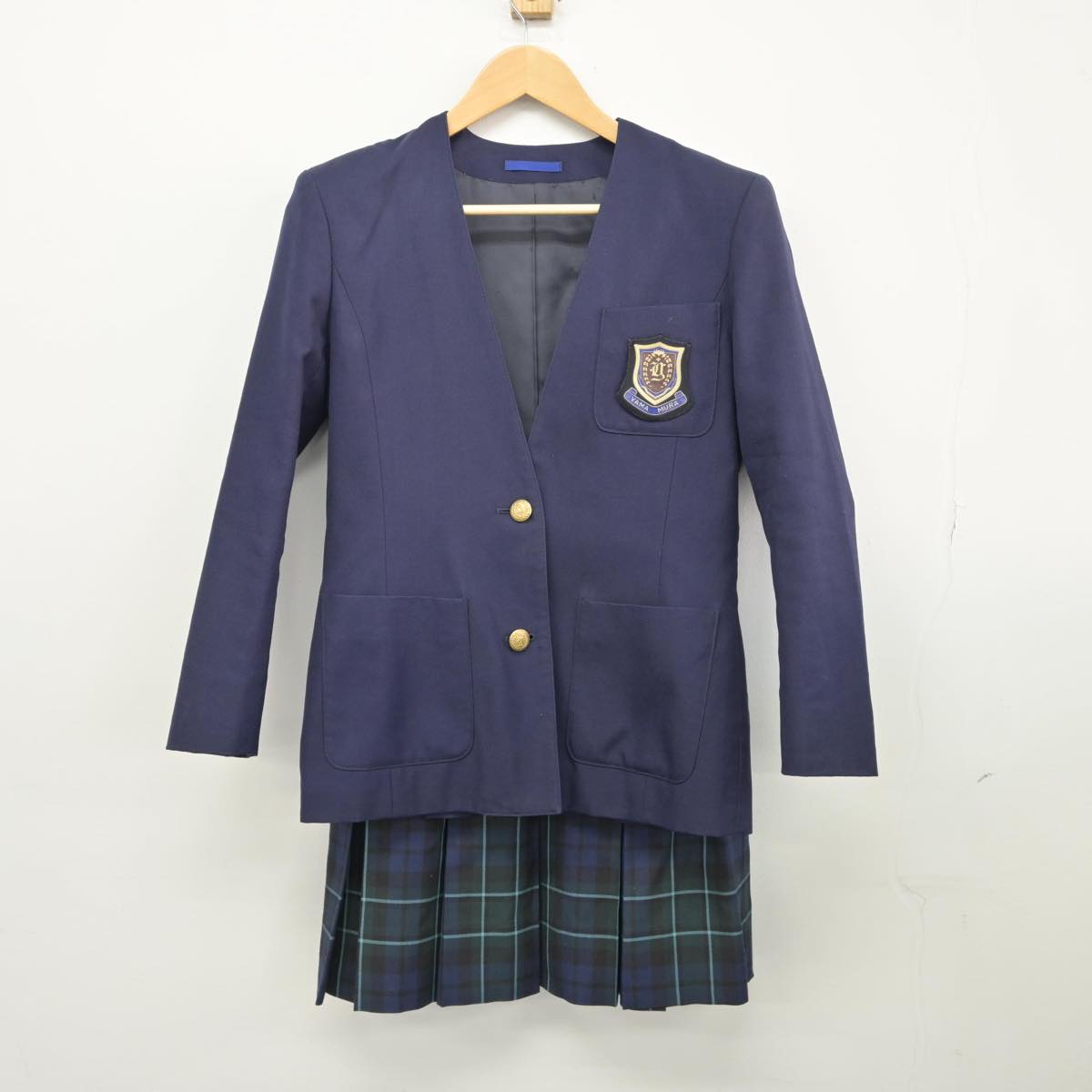 【中古】埼玉県 山村国際高等学校 女子制服 4点（ブレザー・ベスト・スカート）sf026227