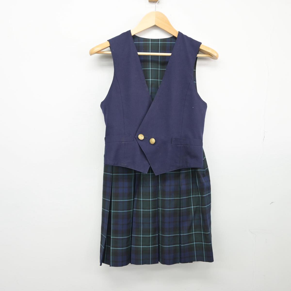 【中古】埼玉県 山村国際高等学校 女子制服 4点（ブレザー・ベスト・スカート）sf026227