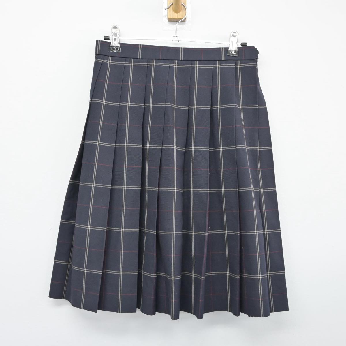 【中古】東京都 駒澤大学高等学校 女子制服 3点（ニットベスト・シャツ・スカート）sf026231