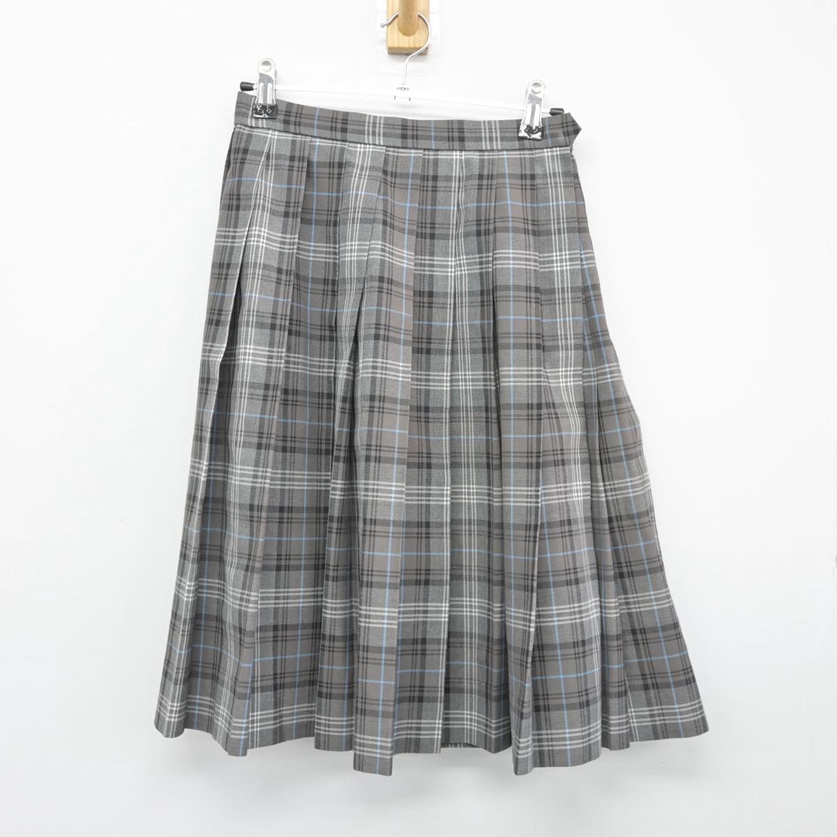 【中古】埼玉県 淑徳与野高等学校 女子制服 4点（ニットベスト・シャツ・スカート）sf026234