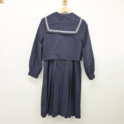 【中古】福岡県 箱崎中学校 女子制服 3点（セーラー服・ジャンパースカート）sf026236