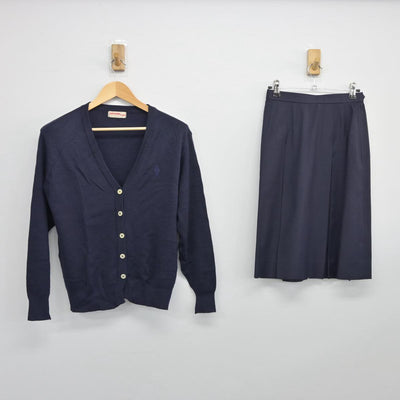 【中古】東京都 普連土学園中学校・高等学校 女子制服 2点（ニット・スカート）sf026241