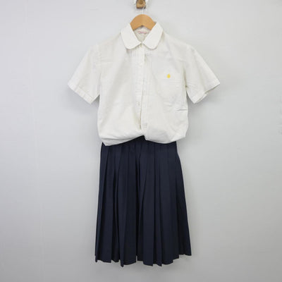 【中古】兵庫県 兵庫県立御影高等学校 女子制服 3点（シャツ・スカート）sf026256