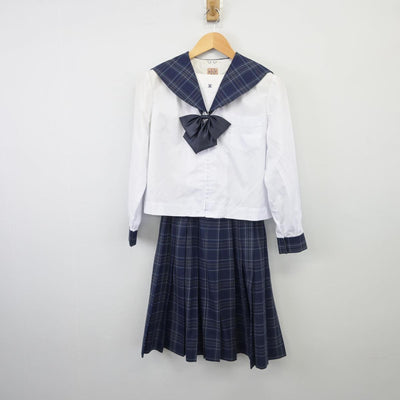 【中古】岩手県 江南義塾盛岡高等学校 女子制服 3点（ブレザー・セーラー服・スカート）sf026277