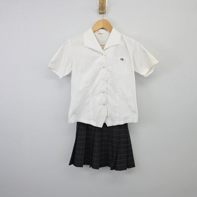 【中古】埼玉県 埼玉県立深谷商業高等学校 女子制服 3点（シャツ・スカート）sf026283