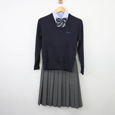 【中古】東京都 東京都江戸川区立春江中学校 女子制服 5点（ブレザー・シャツ・ニット・スカート）sf026285