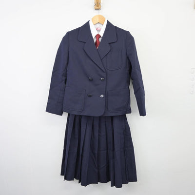 【中古】茨城県 筑西市立下館南中学校 女子制服 4点（ブレザー・シャツ・ベスト・スカート）sf026303