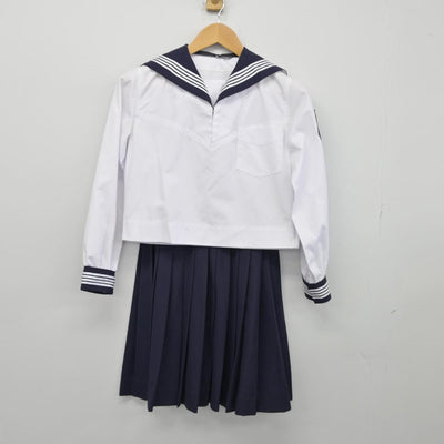 【中古】茨城県 常盤木学園高等学校 女子制服 3点（セーラー服・セーラー服・スカート）sf026315