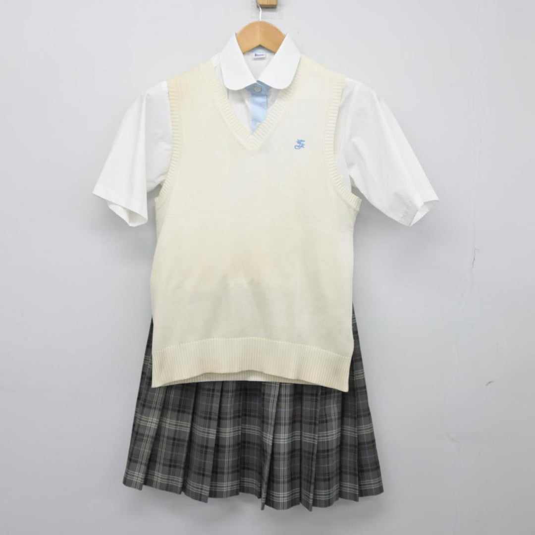 【中古制服】埼玉県 淑徳与野高等学校 女子制服 3点（ニットベスト・シャツ・スカート）sf026318【リサイクル学生服】 | 中古制服通販パレイド