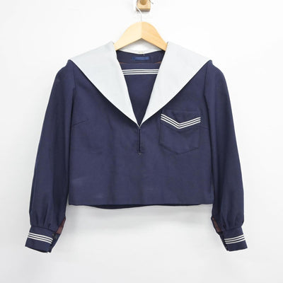 【中古】大阪府 都島中学校 女子制服 2点（セーラー服・スカート）sf026321