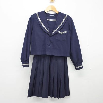 【中古】大阪府 都島中学校 女子制服 2点（セーラー服・スカート）sf026322