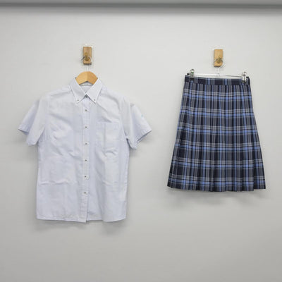 【中古】神奈川県 鵠沼高等学校 女子制服 2点（シャツ・スカート）sf026329