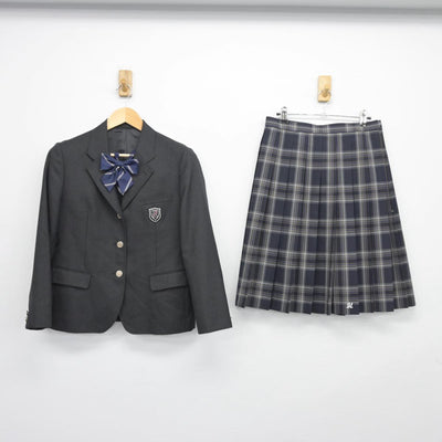 【中古】大阪府 貝塚高等学校 女子制服 3点（ブレザー・スカート）sf026332