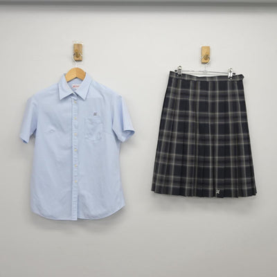 【中古】大阪府 貝塚高等学校 女子制服 2点（シャツ・スカート）sf026333