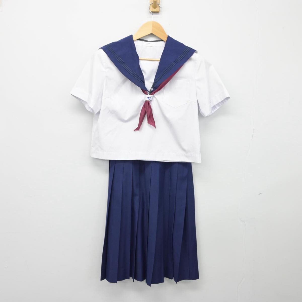 【中古】北海道 北海道滝川西高等学校 女子制服 3点（セーラー服・スカート）sf026340