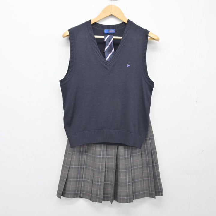 中古制服】千葉県 小金高等学校 女子制服 3点（ニットベスト・スカート）sf026348【リサイクル学生服】 | 中古制服通販パレイド