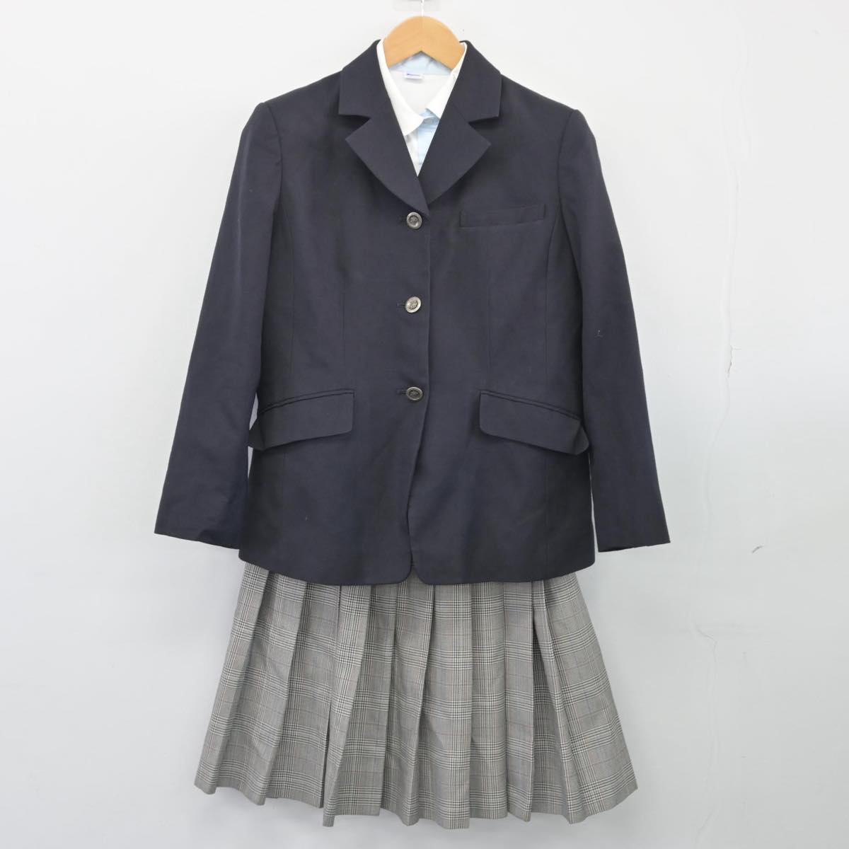 【中古】埼玉県 淑徳与野高等学校 女子制服 5点（ブレザー・シャツ・スカート）sf026352