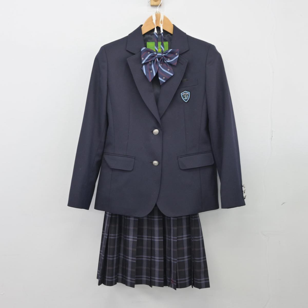 【中古】岡山県 精華学園高等学校岡山校 女子制服 3点（ブレザー・スカート）sf026353