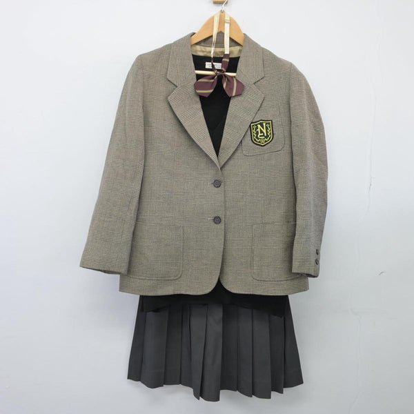 【中古】東京都 日本大学第二高等学校 女子制服 4点（ブレザー・ニット・スカート）sf026361