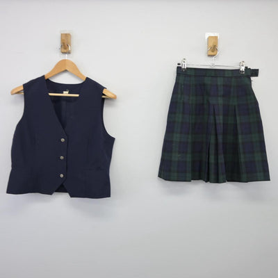 【中古】埼玉県 草加東高等学校 女子制服 4点（ブレザー・ベスト・スカート）sf026363