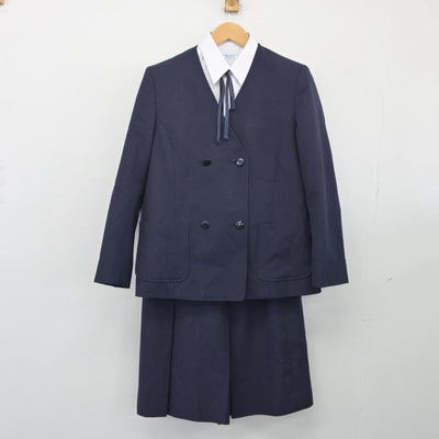 【中古】新潟県 安田中学校 女子制服 4点（ブレザー・シャツ・スカート）sf026379