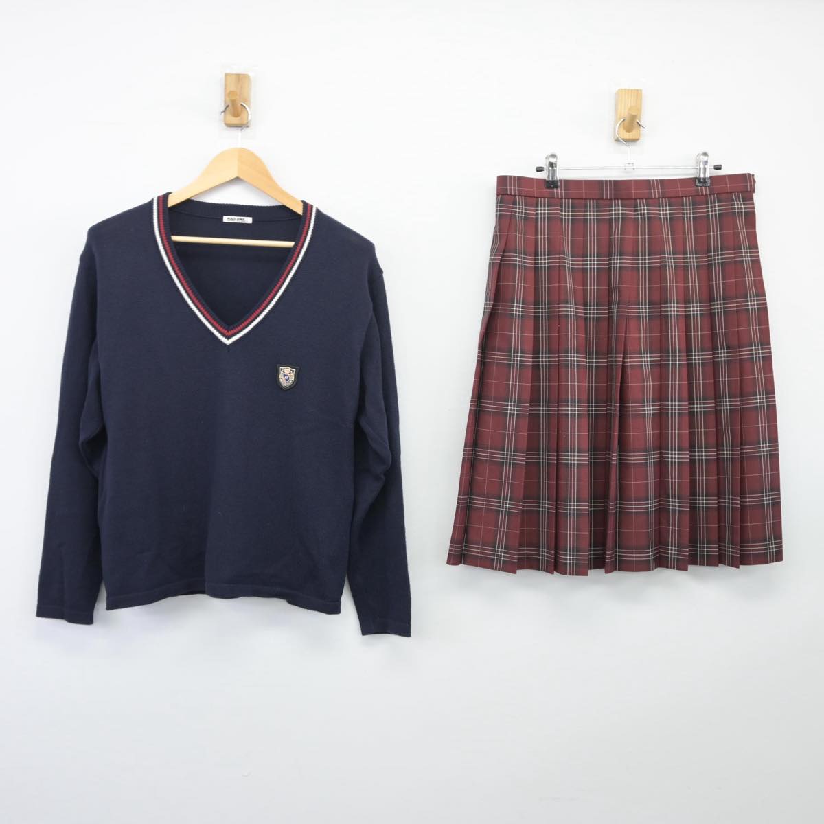 中古制服】佐賀県 神崎晴明高等学校 女子制服 4点（ブレザー・ニット 