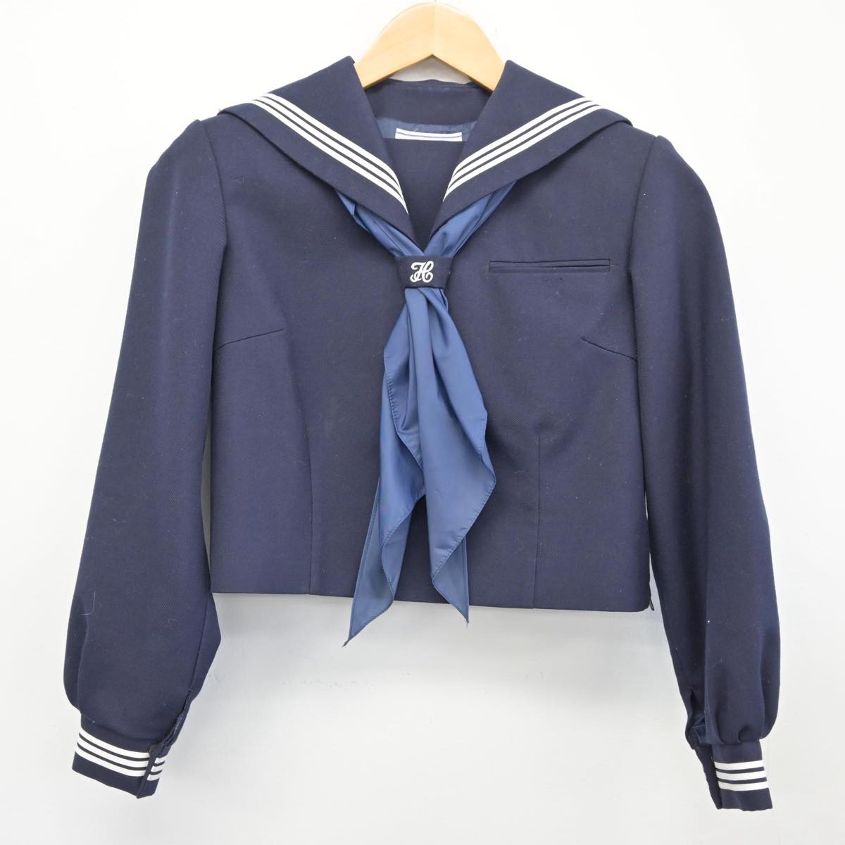 【中古】千葉県 松戸第一中学校 女子制服 4点（セーラー服・スカート）sf026396