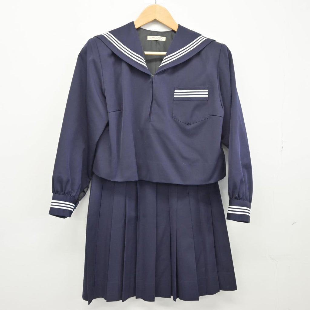 【中古制服】栃木県 足利女子高等学校 女子制服 2点（セーラー服 