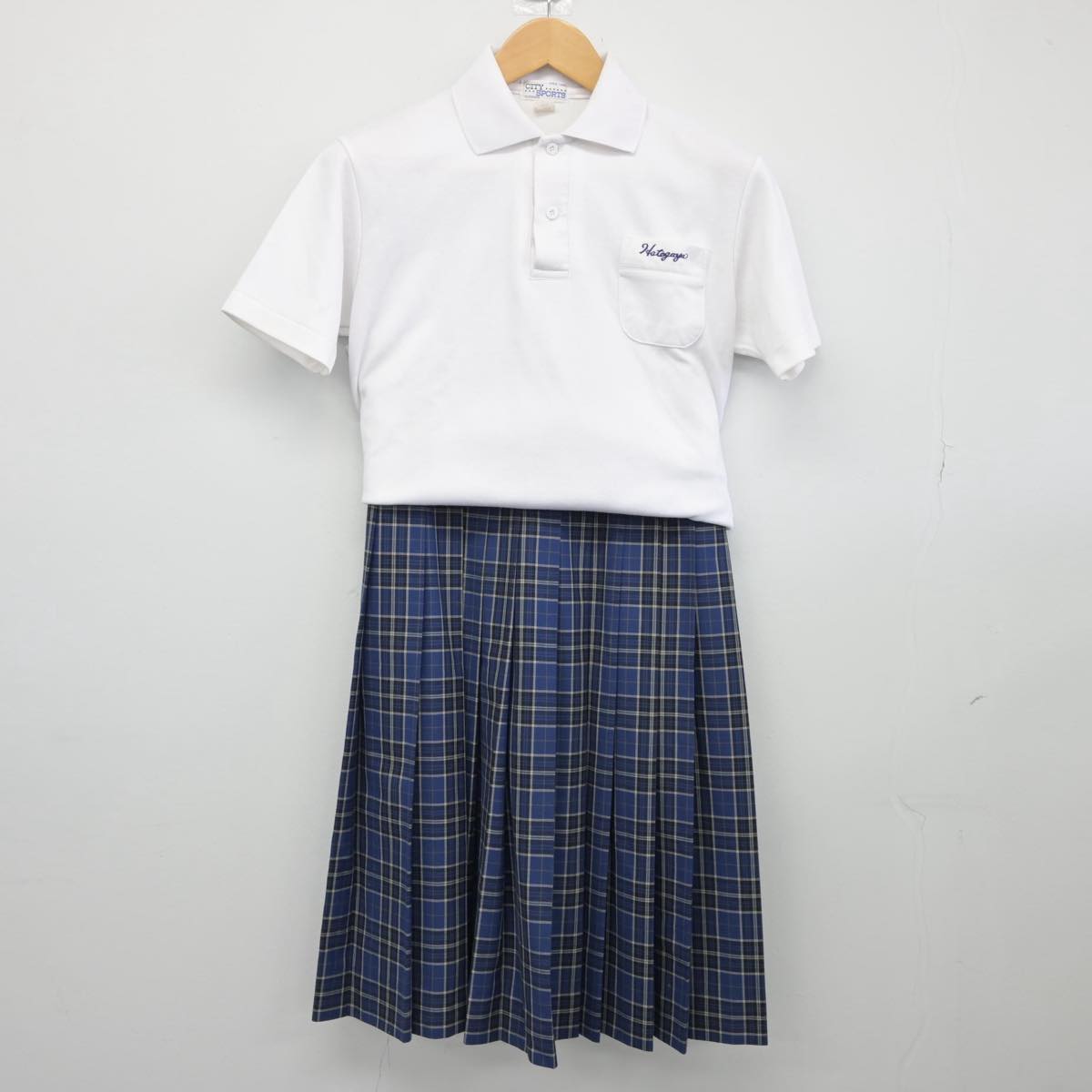 【中古】埼玉県 鳩ヶ谷中学校 女子制服 3点（シャツ・スカート）sf026406