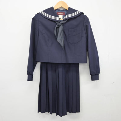 【中古】北海道 北海道札幌啓成高等学校 女子制服 3点（セーラー服・スカート）sf026413