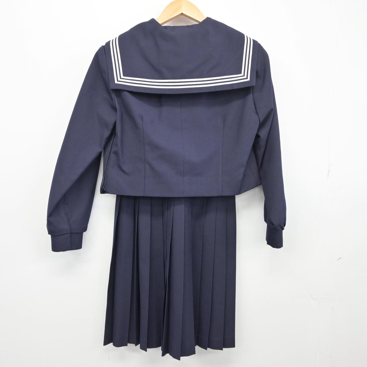 【中古】北海道 北海道札幌啓成高等学校 女子制服 3点（セーラー服・スカート）sf026413