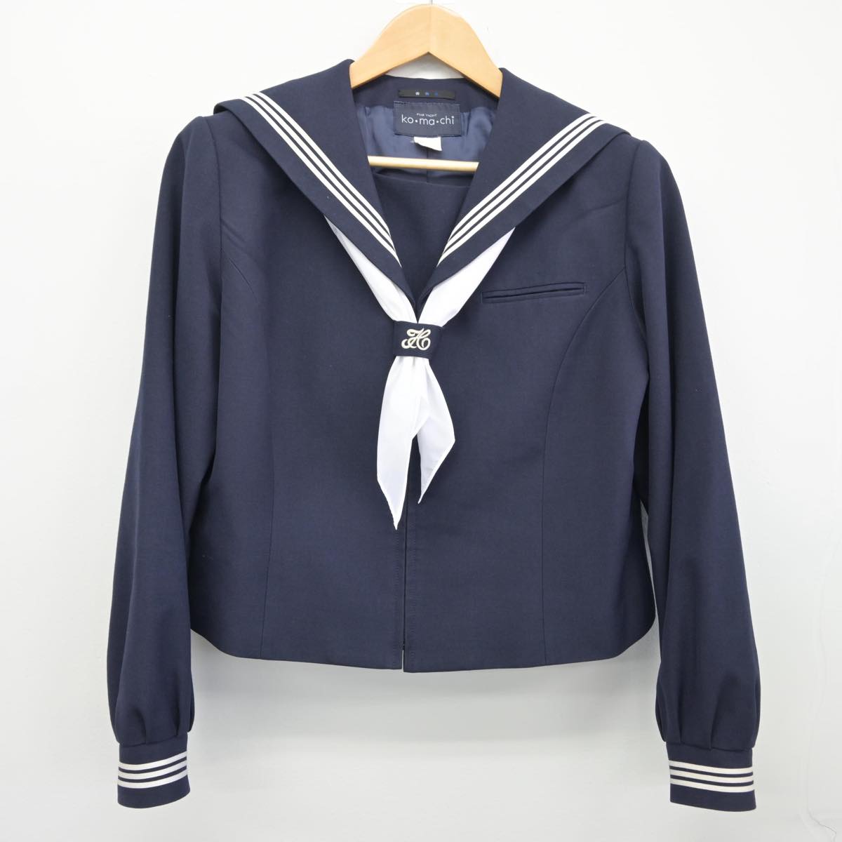 【中古】千葉県 逆井中学校 女子制服 4点（セーラー服・ジャンパースカート）sf026439