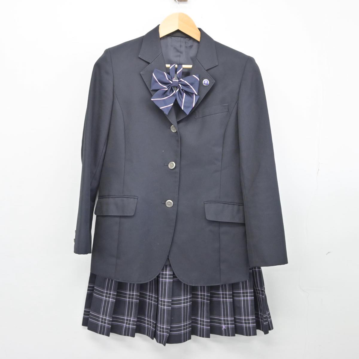 【中古】神奈川県 二宮高等学校 女子制服 3点（ブレザー・スカート）sf026448