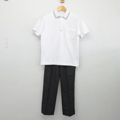 【中古】兵庫県 神戸龍谷中学校 女子制服 3点（シャツ・ズボン）sf026454