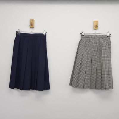 【中古】広島県 安田女子高等学校 女子制服 2点（スカート・スカート）sf026469