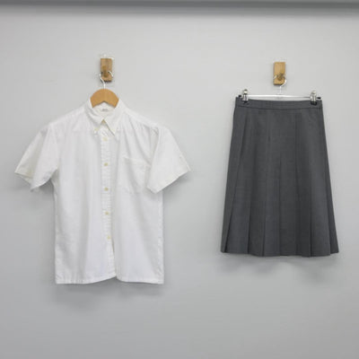 【中古】兵庫県 須磨学園高等学校 女子制服 2点（シャツ・スカート）sf026473