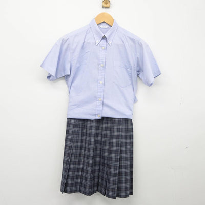 【中古】兵庫県 須磨学園高等学校 女子制服 2点（シャツ・スカート）sf026474