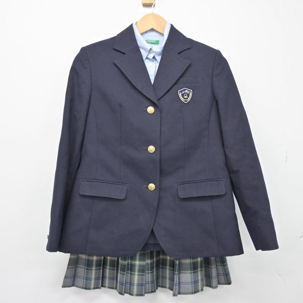 【中古】宮崎県 延岡学園高等学校 女子制服 3点（ブレザー・シャツ・スカート）sf026487