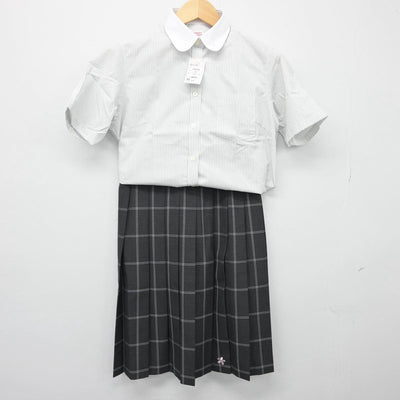 【中古】鹿児島県 明桜館高等学校 女子制服 3点（シャツ・スカート）sf026499