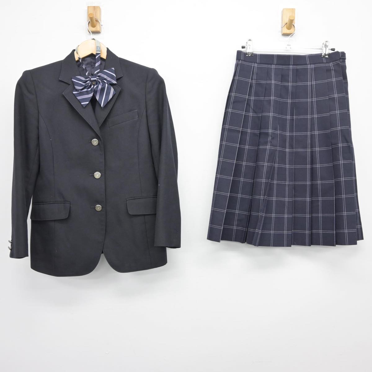 【中古】東京都 葛飾野高等学校 女子制服 3点（ブレザー・スカート）sf026502