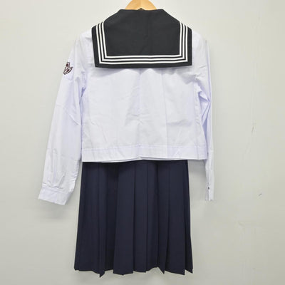 【中古】静岡県 静岡英和女学院高等学校 女子制服 4点（セーラー服・スカート）sf026507