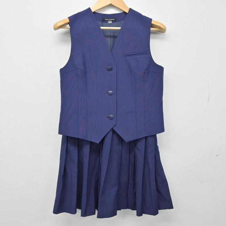 【中古】千葉県 習志野高等学校 女子制服 5点（ブレザー・ベスト・スカート）sf026512